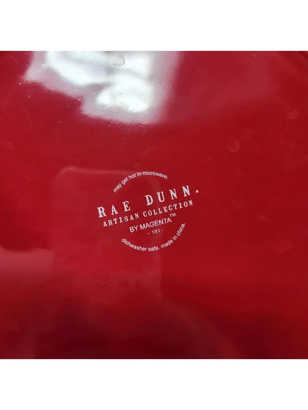 Rae Dunn Santa Paws Red Ceramic Pet Bowl Christmas Dog Dish